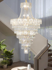 Gold Staircase Crystal Chandelier CL8167