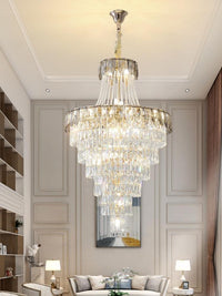 Gold Staircase Crystal Chandelier CL8167