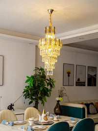 Gold Staircase Crystal Chandelier CL8168