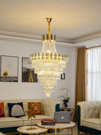 Gold Staircase Crystal Chandelier CL8168