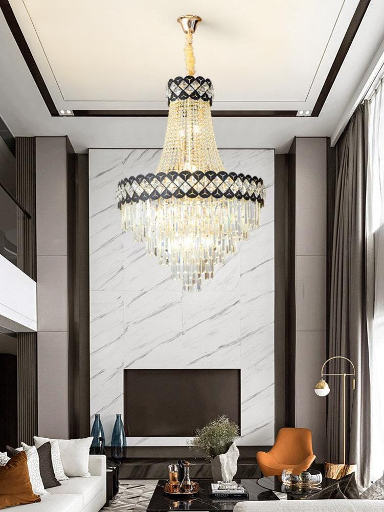 Gold Staircase Crystal Chandelier CL8169