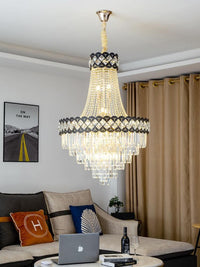 Gold Staircase Crystal Chandelier CL8169