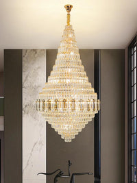 Gold Staircase Crystal Chandelier CL8588