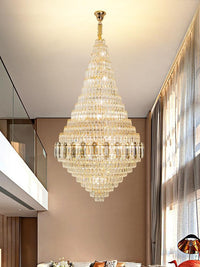 Gold Staircase Crystal Chandelier CL8588