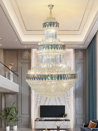 Gold Staircase Crystal Chandelier CL8661