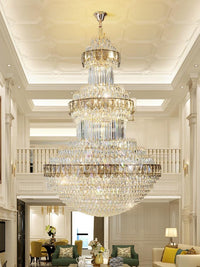 Gold Staircase Crystal Chandelier CL8661