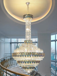 Gold Staircase Crystal Chandelier CL8663