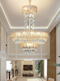 Gold Staircase Crystal Chandelier CL8666
