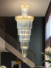 Gold Staircase Crystal Chandelier CL8668