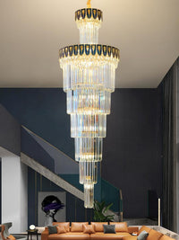 Gold Staircase Crystal Chandelier CL8668