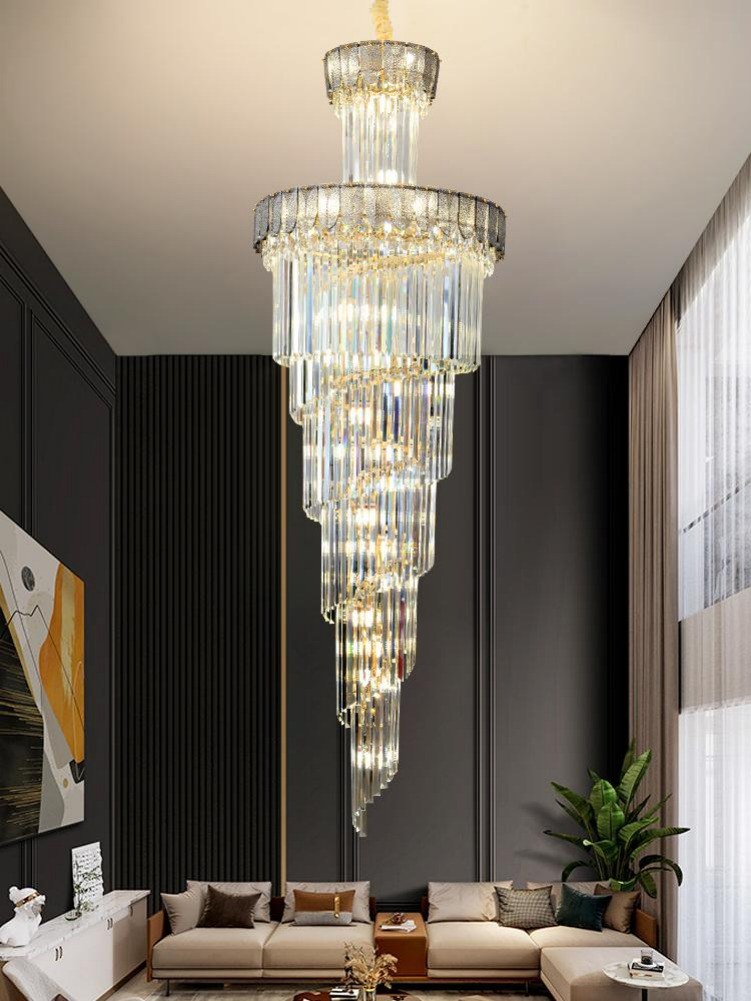 Gold Staircase Crystal Chandelier CL8669
