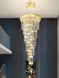 Gold Staircase Crystal Chandelier CL8669