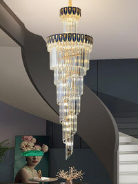 Gold Staircase Crystal Chandelier CL8669