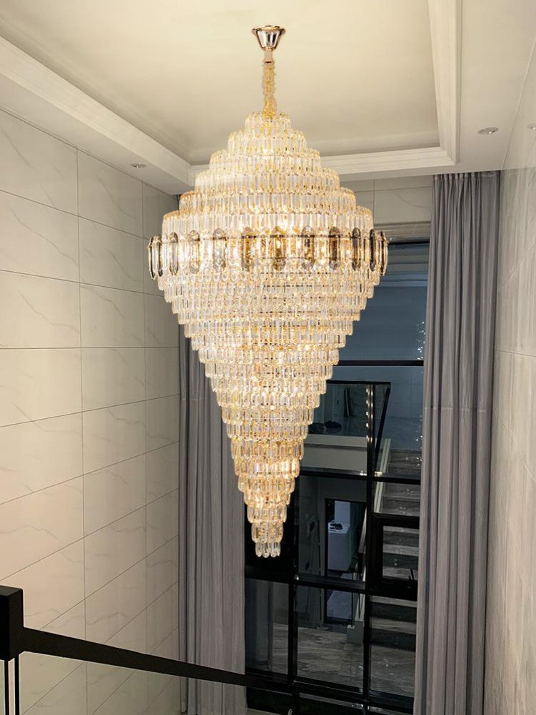 Gold Staircase Crystal Chandelier CL8788