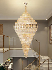 Gold Staircase Crystal Chandelier CL8788