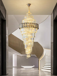 Gold Staircase Crystal Chandelier CL8807