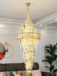 Gold Staircase Crystal Chandelier CL8807