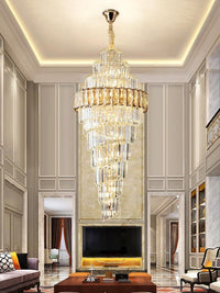 Gold Staircase Crystal Chandelier CL8807