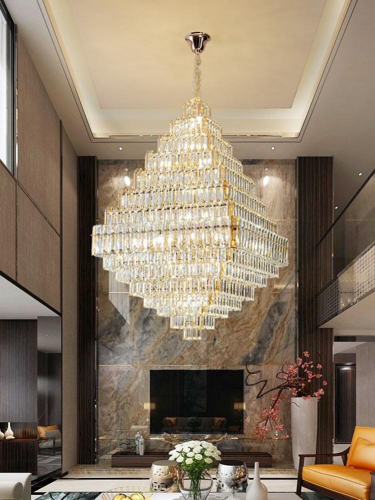 Gold Staircase Crystal Chandelier CL8888