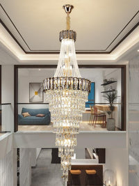 Gold Staircase Crystal Chandelier CL8896