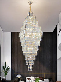 Gold Staircase Crystal Chandelier CL8898