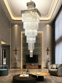 Gold Staircase Crystal Chandelier CL8899