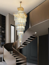 Gold Staircase Crystal Chandelier CL8899