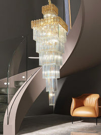 Gold Staircase Crystal Chandelier CL8899
