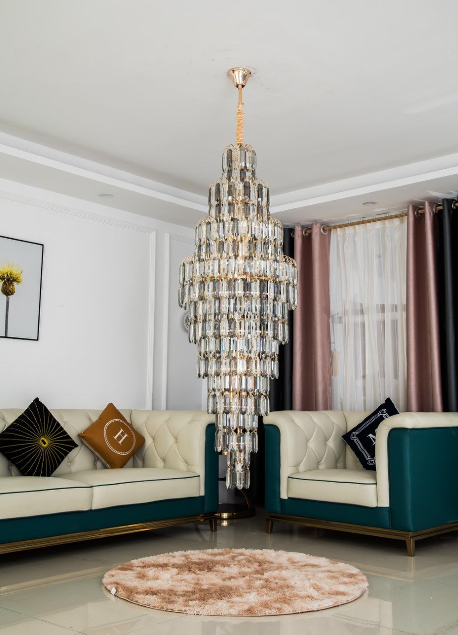 Gold Staircase Crystal Chandelier CL9866