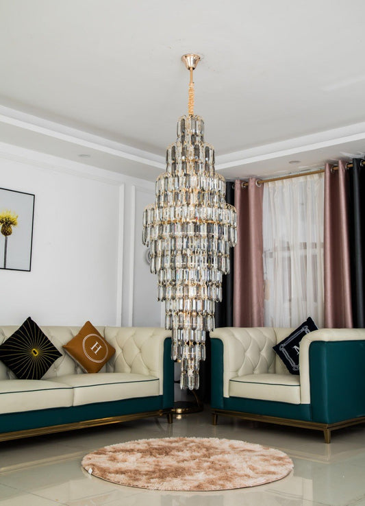 Gold Staircase Crystal Chandelier CL9866