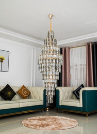 Gold Staircase Crystal Chandelier CL9866