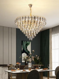 Gold Tiered Crystal Chandelier CL0902