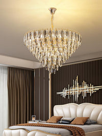 Gold Tiered Crystal Chandelier CL0902