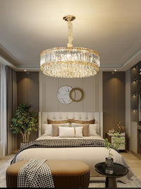 Gold Tiered Crystal Chandelier CL2303