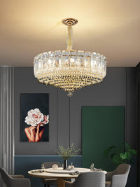 Gold Tiered Crystal Chandelier CL2309-1