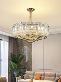 Gold Tiered Crystal Chandelier CL2309-1