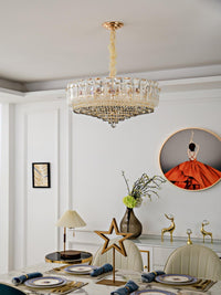 Gold Tiered Crystal Chandelier CL2309-1