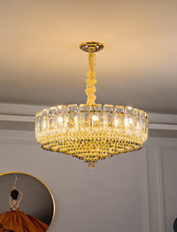 Gold Tiered Crystal Chandelier CL2309-1