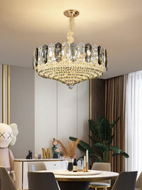 Gold Tiered Crystal Chandelier CL2309-2
