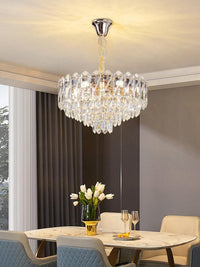Gold Tiered Crystal Chandelier CL2410