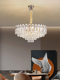 Gold Tiered Crystal Chandelier CL2410