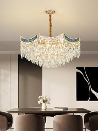 Gold Tiered Crystal Chandelier CL2511