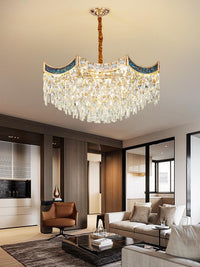 Gold Tiered Crystal Chandelier CL2511