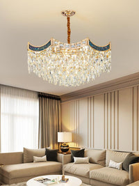 Gold Tiered Crystal Chandelier CL2511