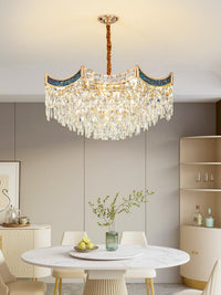 Gold Tiered Crystal Chandelier CL2511