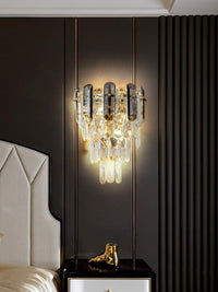Gold Tiered Crystal Chandelier CL8068