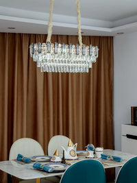 Gold Tiered Crystal Chandelier CL8068