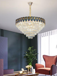 Gold Tiered Crystal Chandelier CL8662