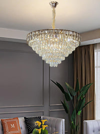 Gold Tiered Crystal Chandelier CL8662