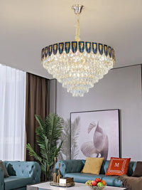 Gold Tiered Crystal Chandelier CL8662